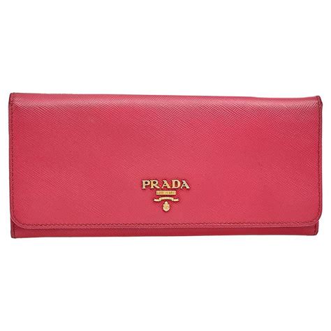 prada pink long wallet|prada saffiano envelope wallet.